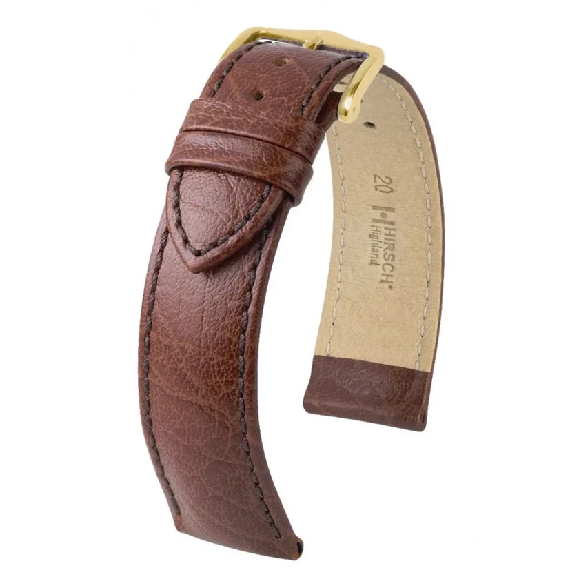 Hirsch barna borjú bőr óraszíj  12mm - Highland M NQR - 04302110-1-12