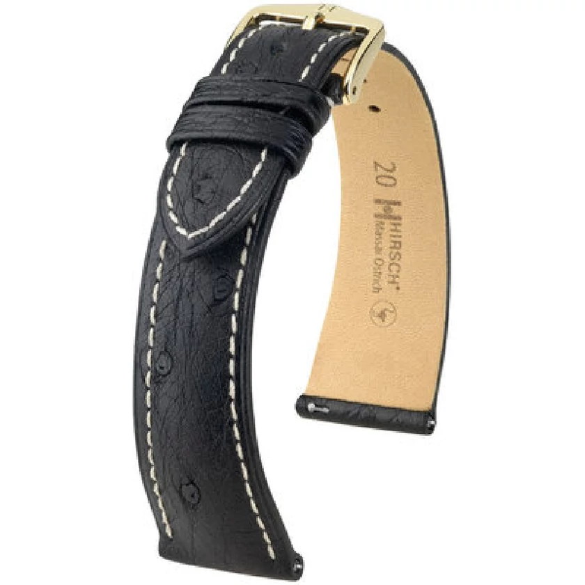 Hirsch Strucc bőr óraszíj 17mm - Massai Ostrich L - 04362051-7-17