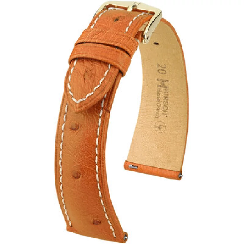 Hirsch Strucc bőr óraszíj 17mm - Massai Ostrich L - 04362071-7-17