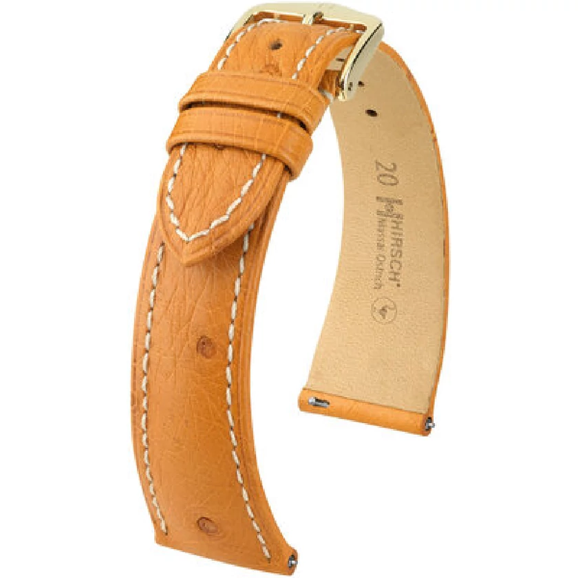 Hirsch Strucc bőr óraszíj 17mm - Massai Ostrich L - 04362074-7-17