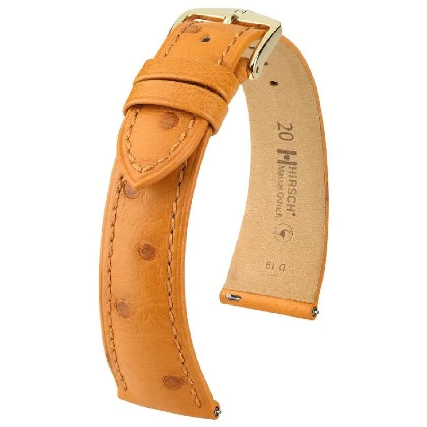 Hirsch Strucc bőr óraszíj 17mm - Massai Ostrich L - 04362075-1-17