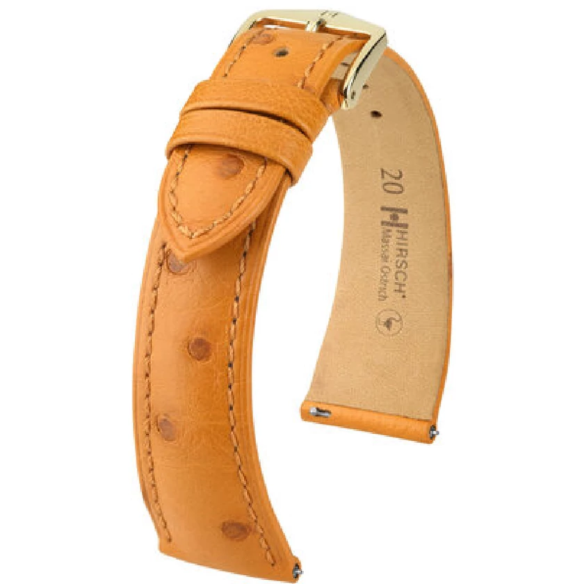 Hirsch Strucc bőr óraszíj 17mm - Massai Ostrich L - 04362075-7-17