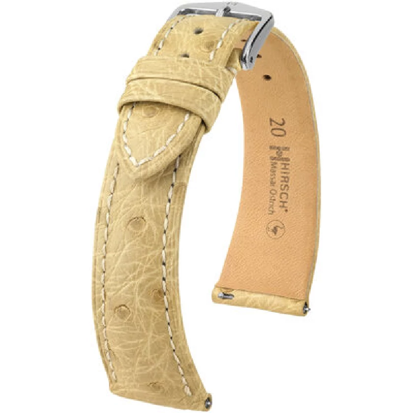 Hirsch Strucc bőr óraszíj 17mm - Massai Ostrich L - 04362090-2-17