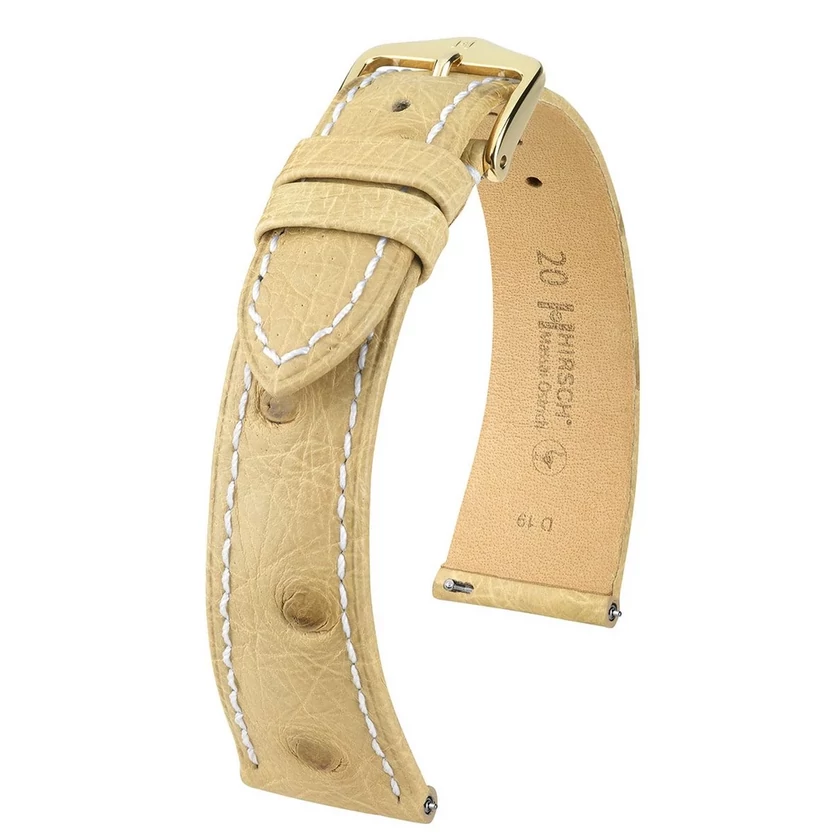 Hirsch Strucc bőr óraszíj 17mm - Massai Ostrich L - 04362091-1-17