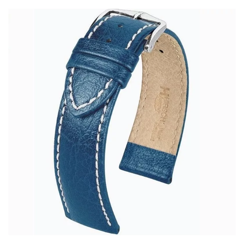 Hirsch kék borjú bőr óraszíj  20mm - Jumper L NQR - 04402080-2-20
