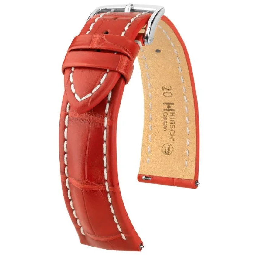 Hirsch Aligátor bőr óraszíj 20mm - Capitano L - 04807029-2-20