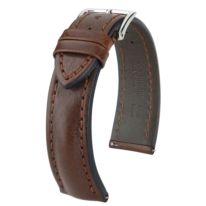 Hirsch barna borjú bőr óraszíj  20mm - Lucca L - 04902010-2-20