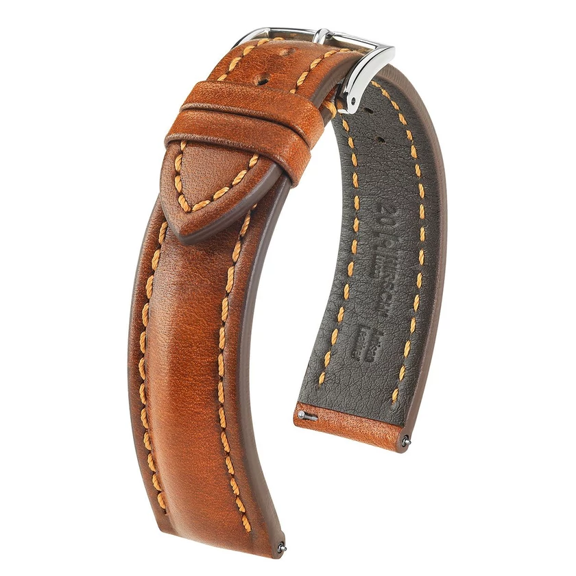 Hirsch aranybarna borjú bőr óraszíj  20mm - Lucca L - 04902070-2-20