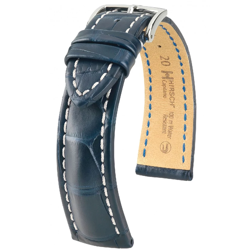 Hirsch Aligátor bőr óraszíj 24,2mm - Capitano L - 05007089-2-24