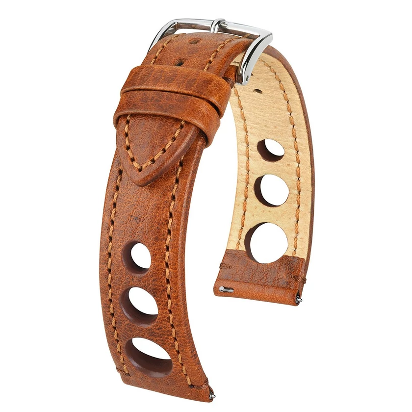Hirsch aranybarna borjú bőr óraszíj  18mm - Rally L - 05102070-2-18