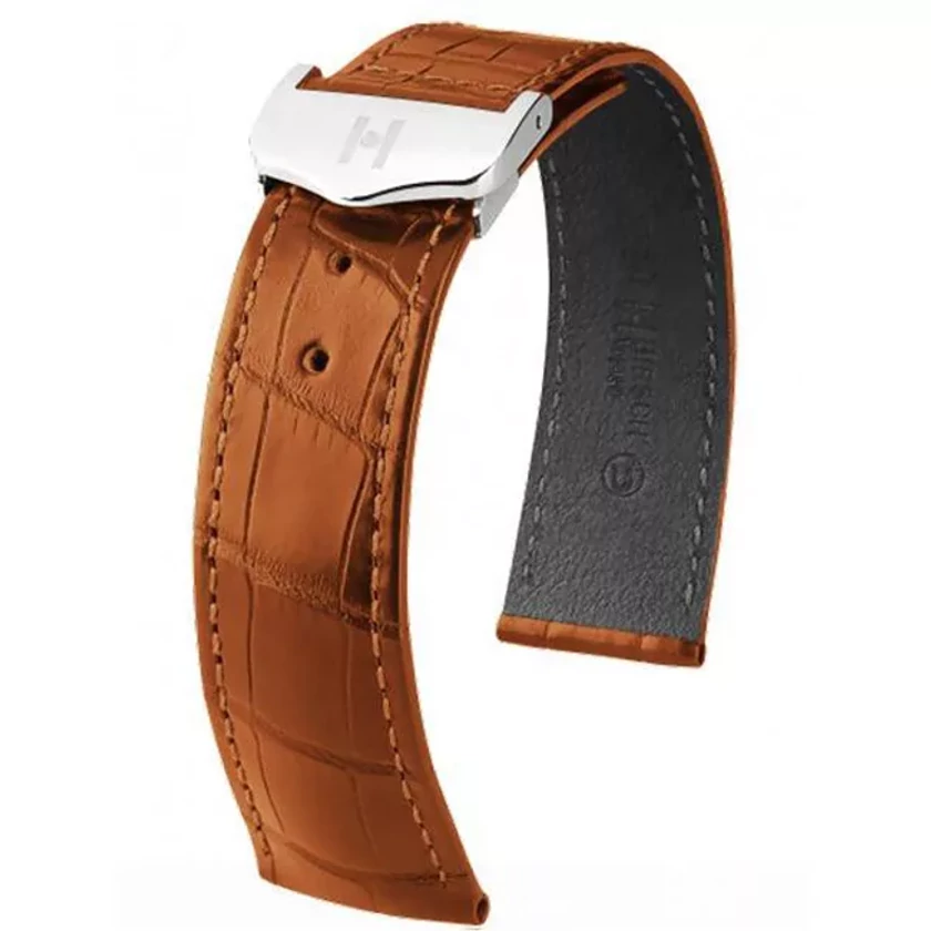 Hirsch aranybarna aligátor bőr óraszíj  22mm - Voyager - no buckle - 07107479-0-2218