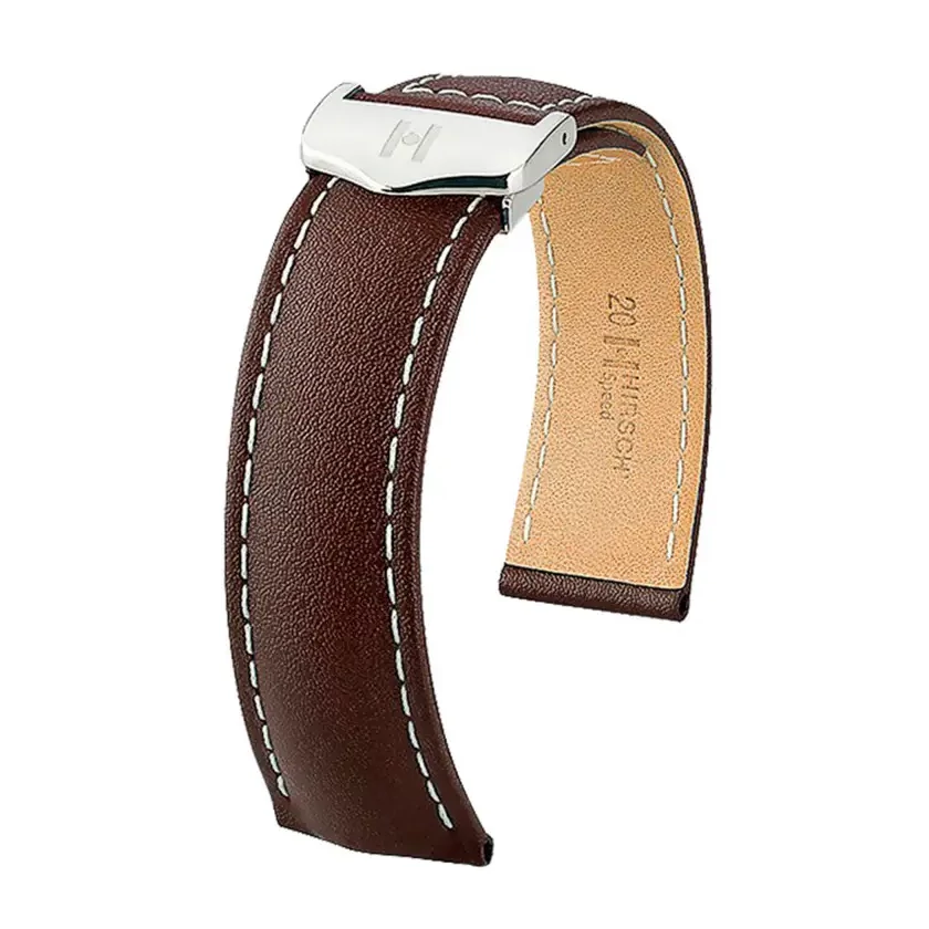 Hirsch barna borjú bőr óraszíj  19mm - Speed - no buckle - 07402411-0-1916