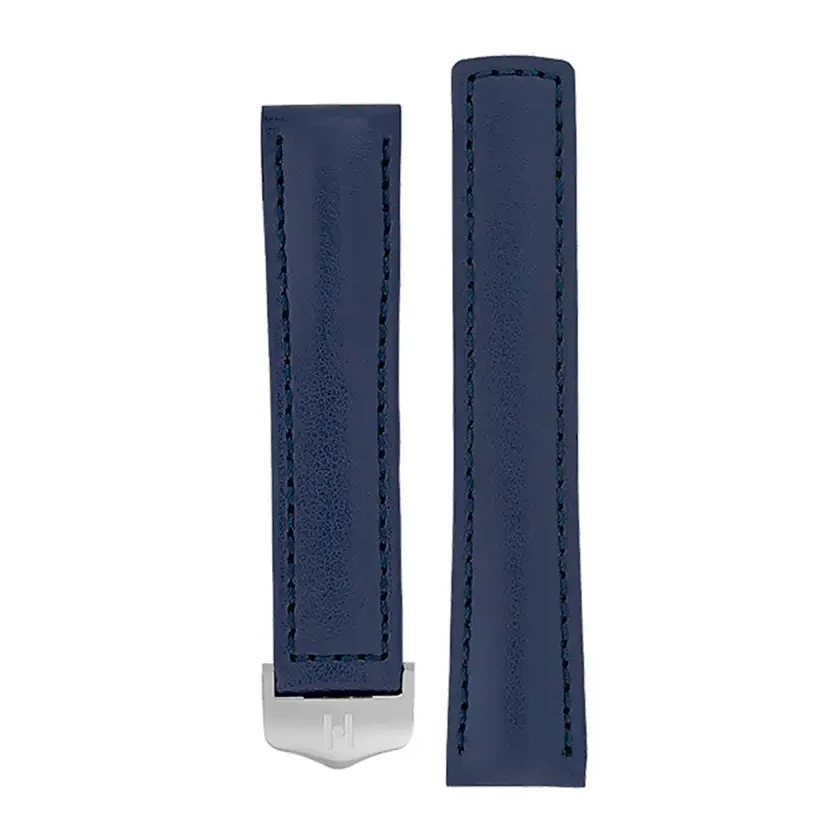 Hirsch kék borjú bőr óraszíj  18mm - Speed - no buckle - 07402480-0-1816