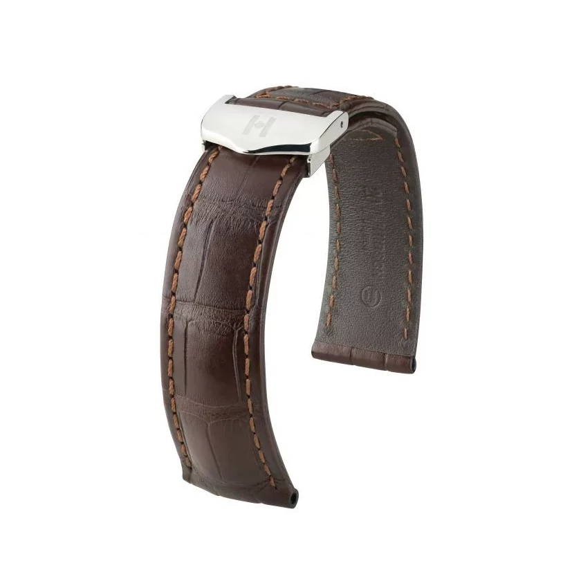 Hirsch barna aligátor bőr óraszíj  19mm - Speed Plus - no buckle - 07507419-0-1918