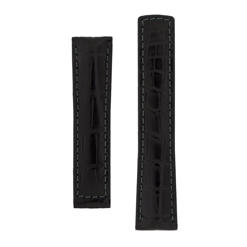 Hirsch fekete aligátor bőr óraszíj  19mm - Speed Plus - no buckle - 07507459-0-1918