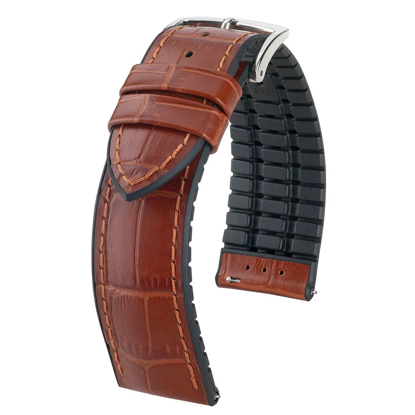 Hirsch aranybarna borjú bőr/ kaucsuk óraszíj  20mm - Paul M - 0925028170-2-20