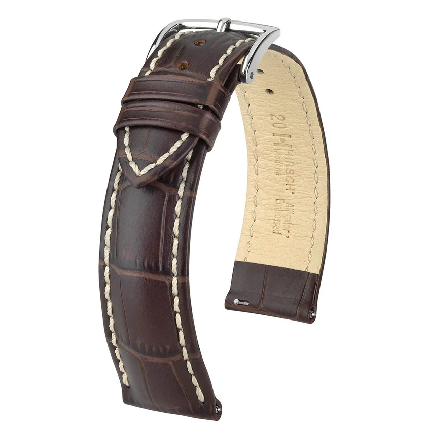 Hirsch barna borjú bőr óraszíj  18mm - Modena L - 10302810-2-18