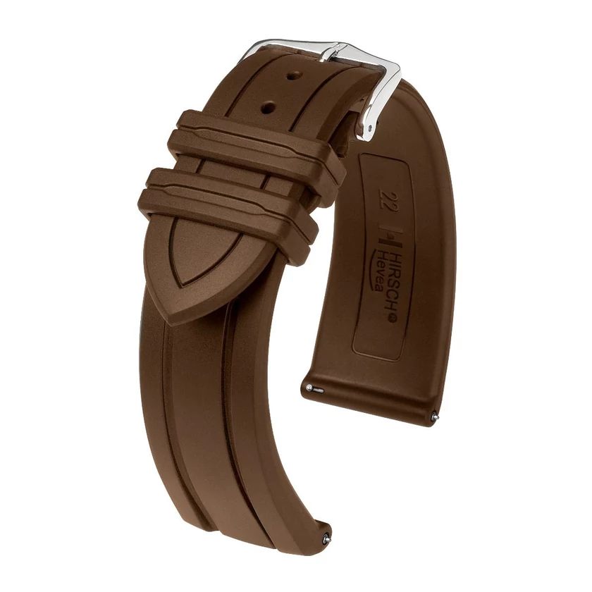 Hirsch sötétbarna kaucsuk óraszíj  20mm - Hevea L - 40458815-2-20