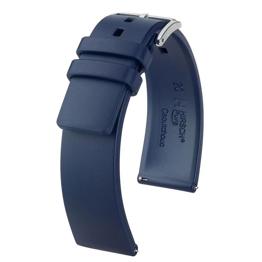 Hirsch kék kaucsuk óraszíj  22mm - Pure L - 40538880-2-22