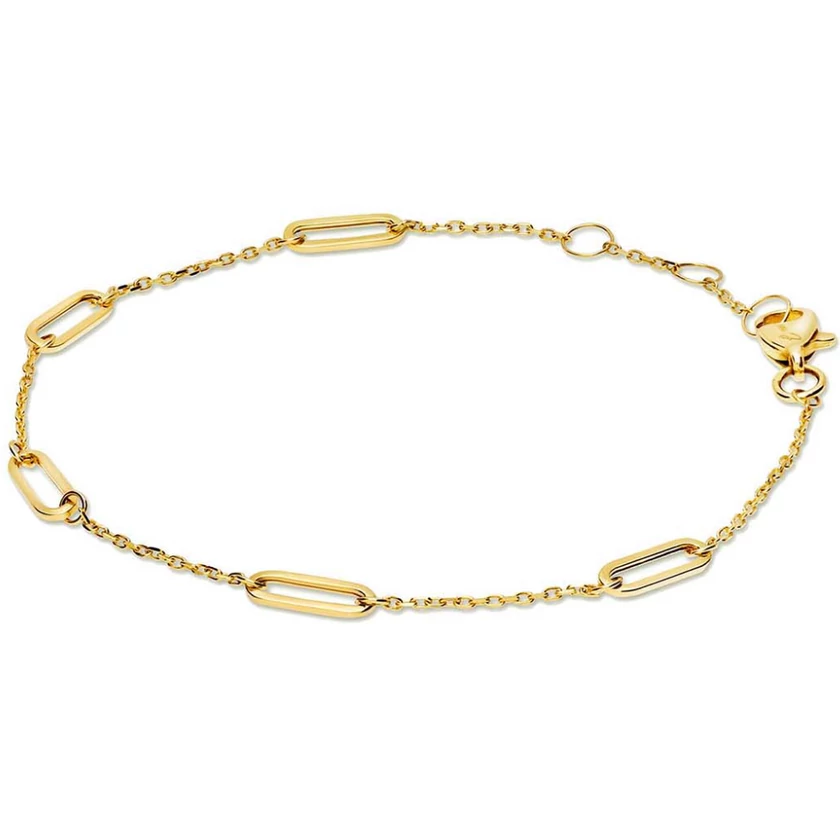 Jackie Gold lapított láncszemek arany karkötő - JKB23.301