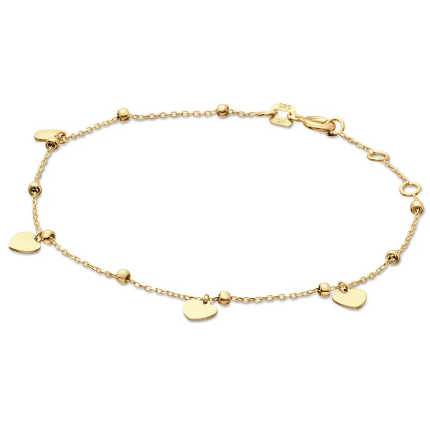 Jackie Gold szívfüggős arany gömbös karkötő - JKB24.471