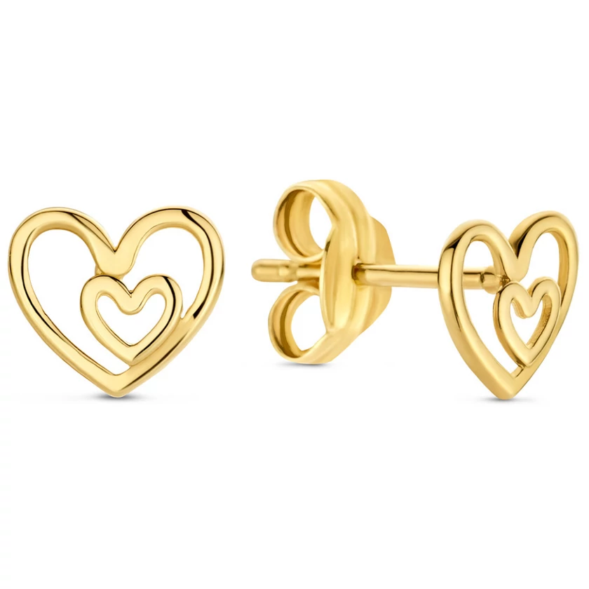 Jackie Gold dupla arany szív fülbevaló - JKE23.358