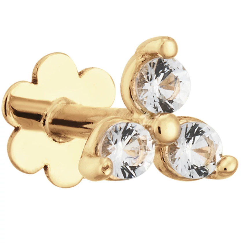 Jackie Gold tripla topáz arany fülpiercing - JKP24.433