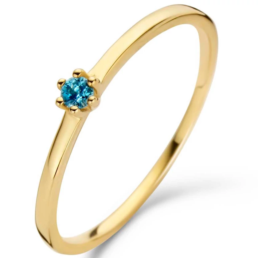 Jackie Gold arany gyűrű kék topázzal - JKR20.008-52