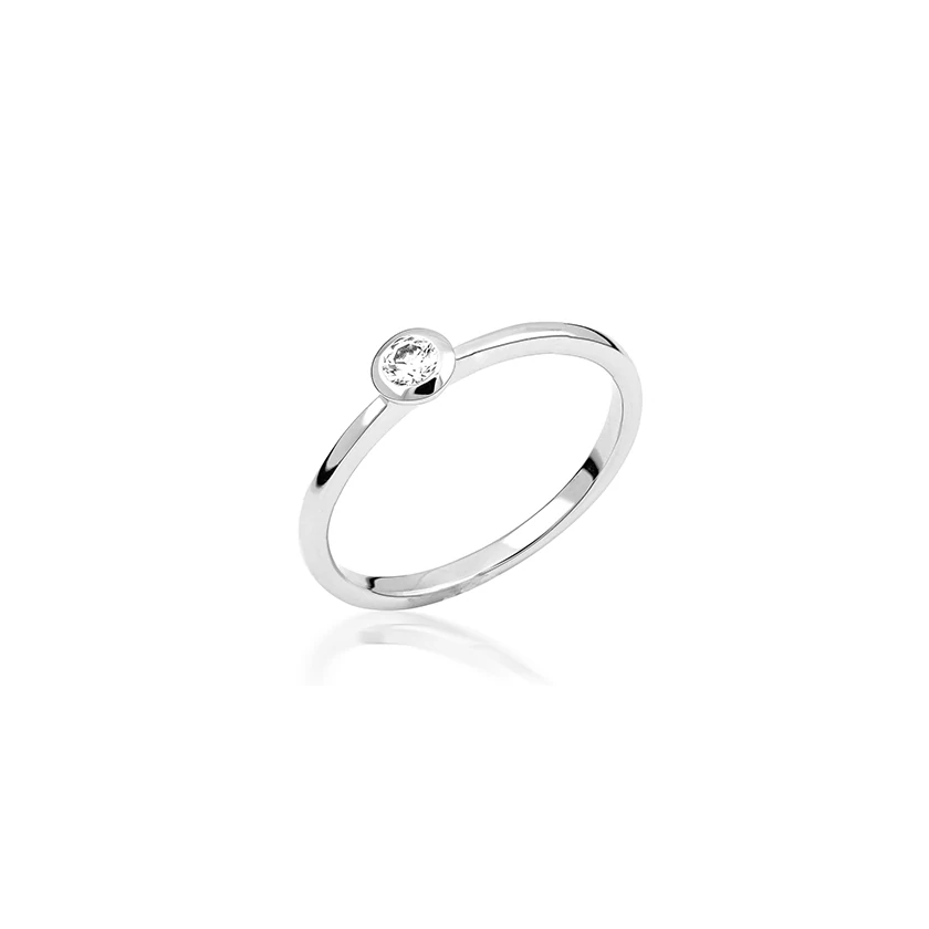 Fehér arany eljegyzési gyűrű - M116W