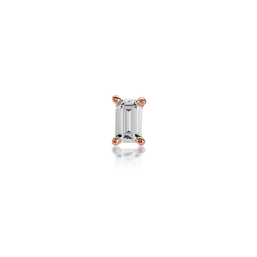 Kurshuni octogon fél pár fülbevaló - KR608-3S-RG