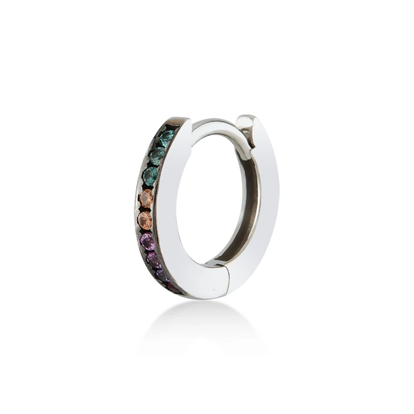 Kurshuni női félpár fülbevaló - RNK905-3S-RH - Huggie Hoop
