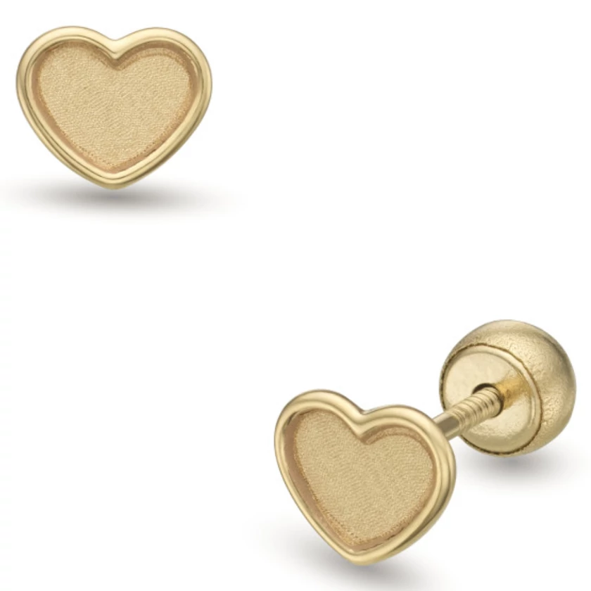 Lisa szív matt belsővel gyerek fülbevaló - JTAG-0304-18