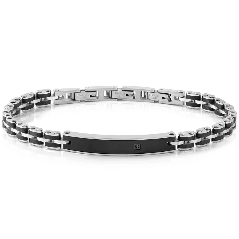 Nomination Strong Diamond fekete karkötő - 028324/030
