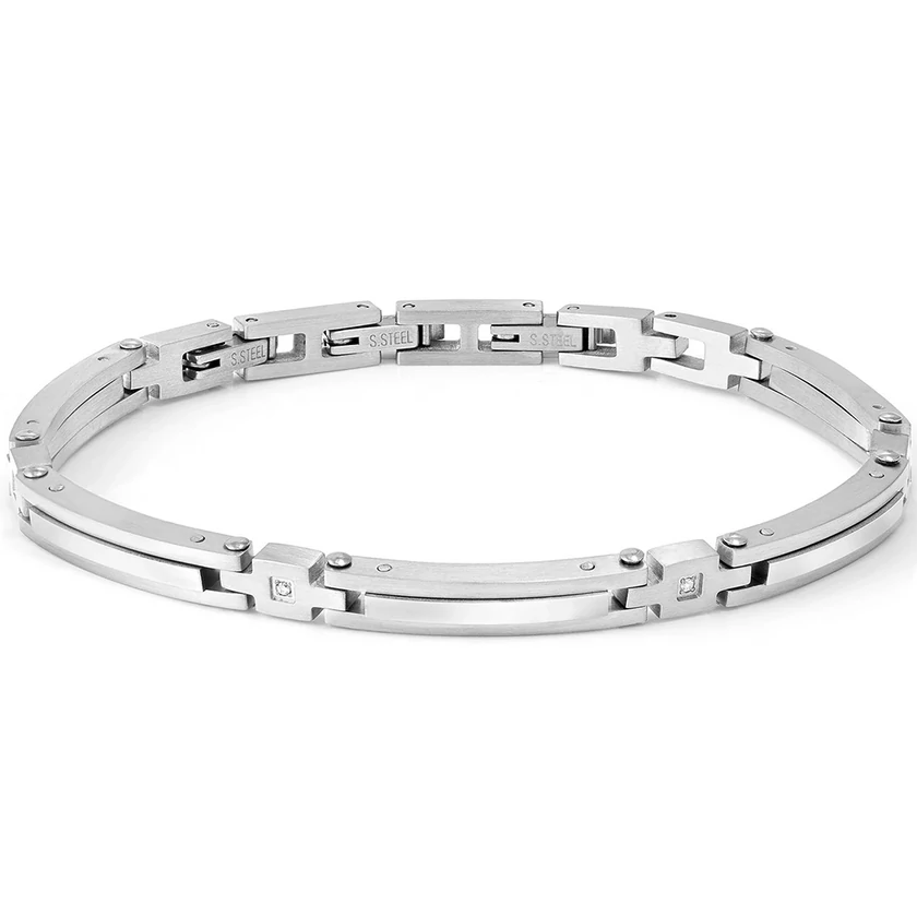 Nomination nemesacél férfi karkötő gyémántokkal - 028340/001