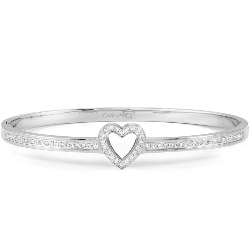 Nomination Pretty Bangles nemesacél cirkónia szív női karperec - 029501/004