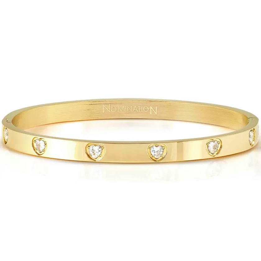 Nomination Pretty Bangles arany karperec cirkónia szívekkel - 029529/020