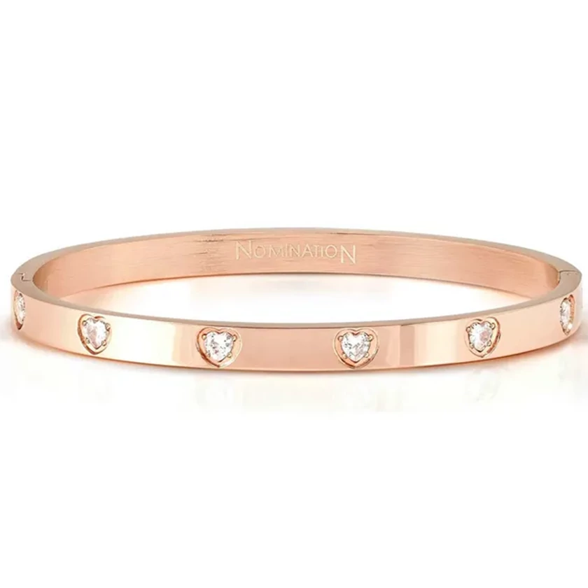 Nomination Pretty Bangles rozé arany karperec cirkónia szívekkel - 029529/043