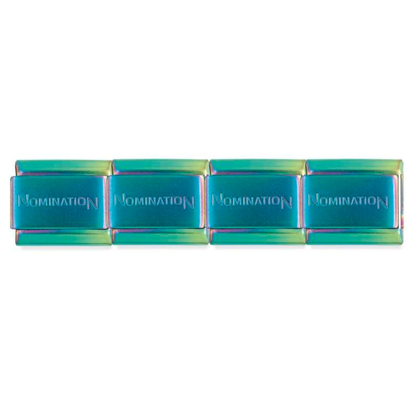 Nomination kék-zöld alapkarkötő charm - 030001-SI-037