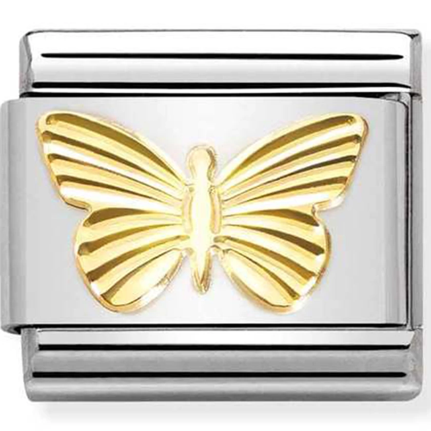 Nomination arany pillangó charm - 030149/45
