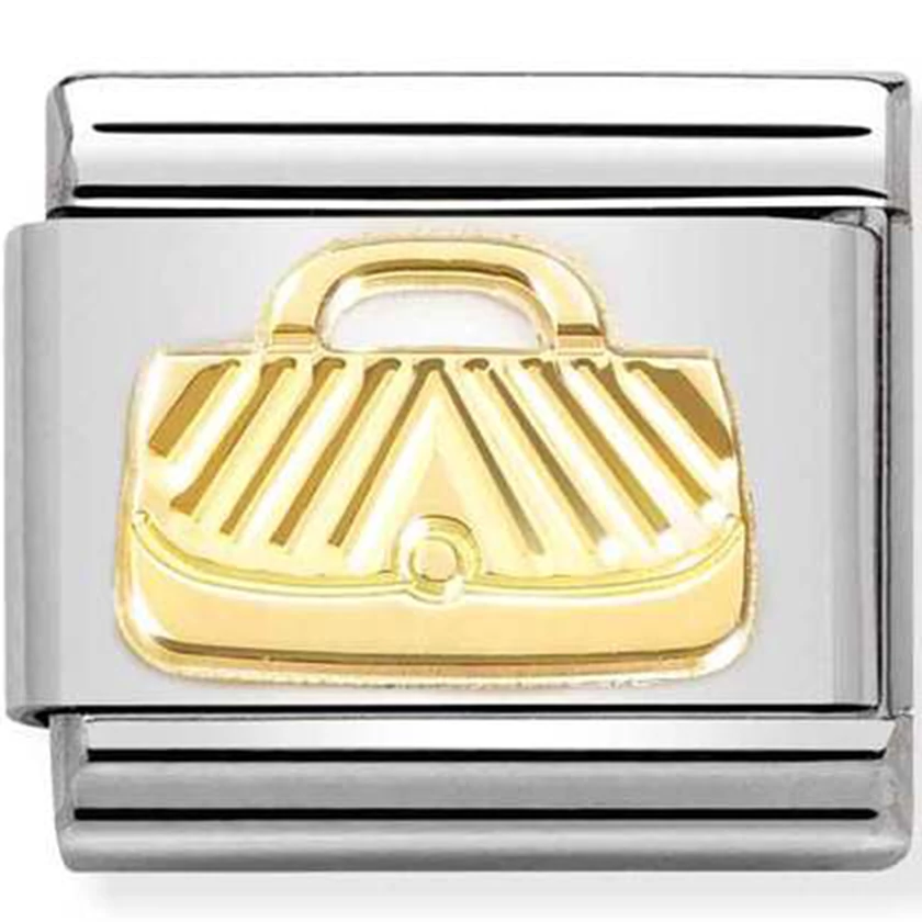 Nomination arany kézitáska charm - 030149/48