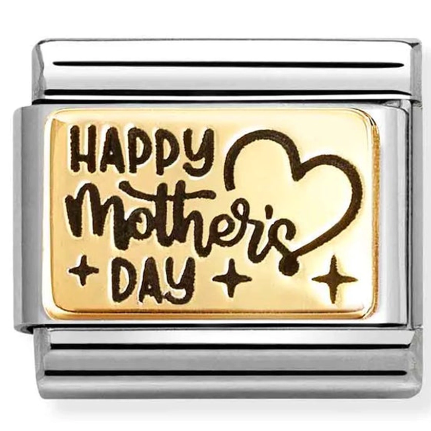 Nomination arany "Happy Mothers Day" charm - 030166/36
