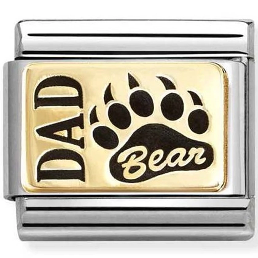 Nomination arany "Dad Bear" charm - 030166/38
