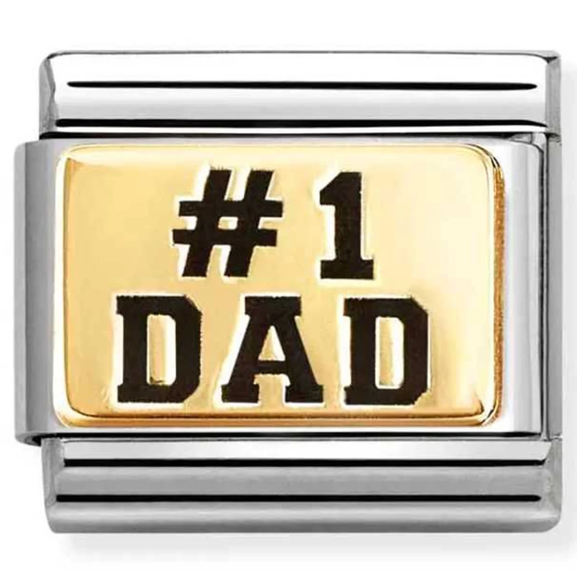 Nomination arany "#1 DAD" charm - 030166/39