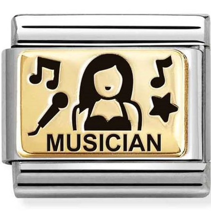 Nomination arany "MUSICIAN" charm - 030166/52