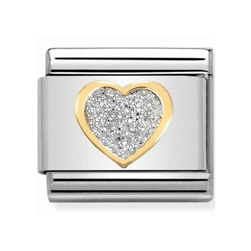 Nomination glitteres szív charm - 030220/02