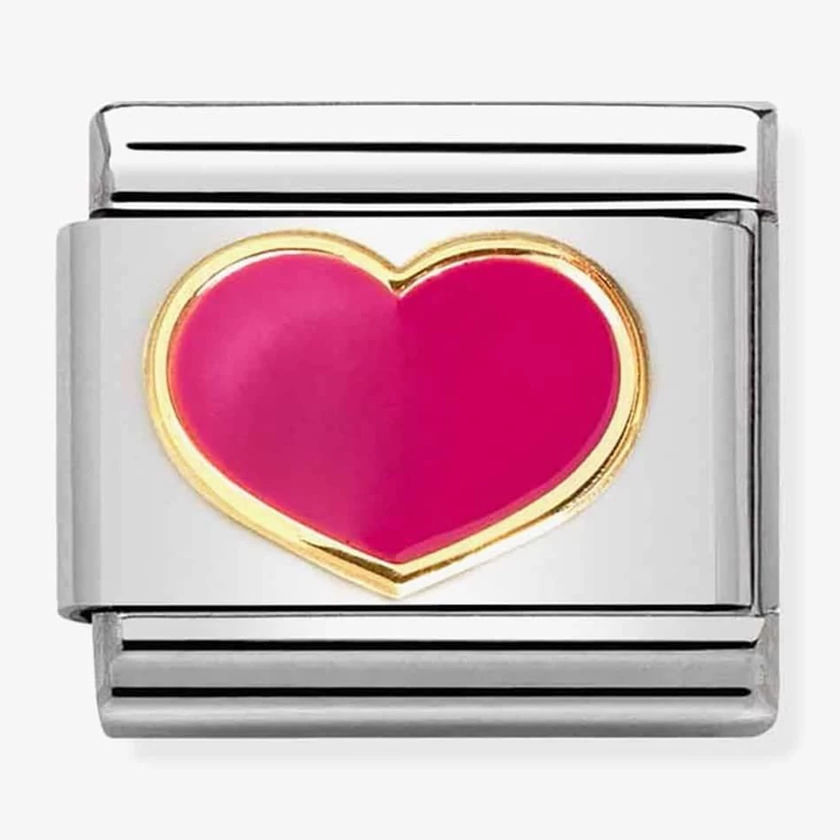 Nomination pink szív charm - 030283/24