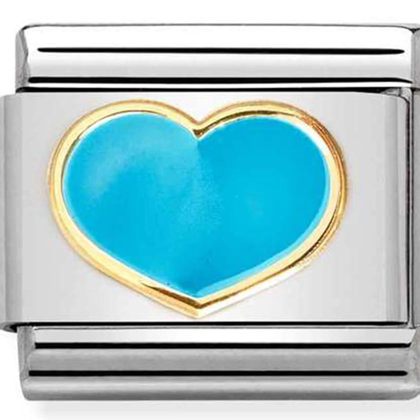 Nomination kék szív charm - 030283/25