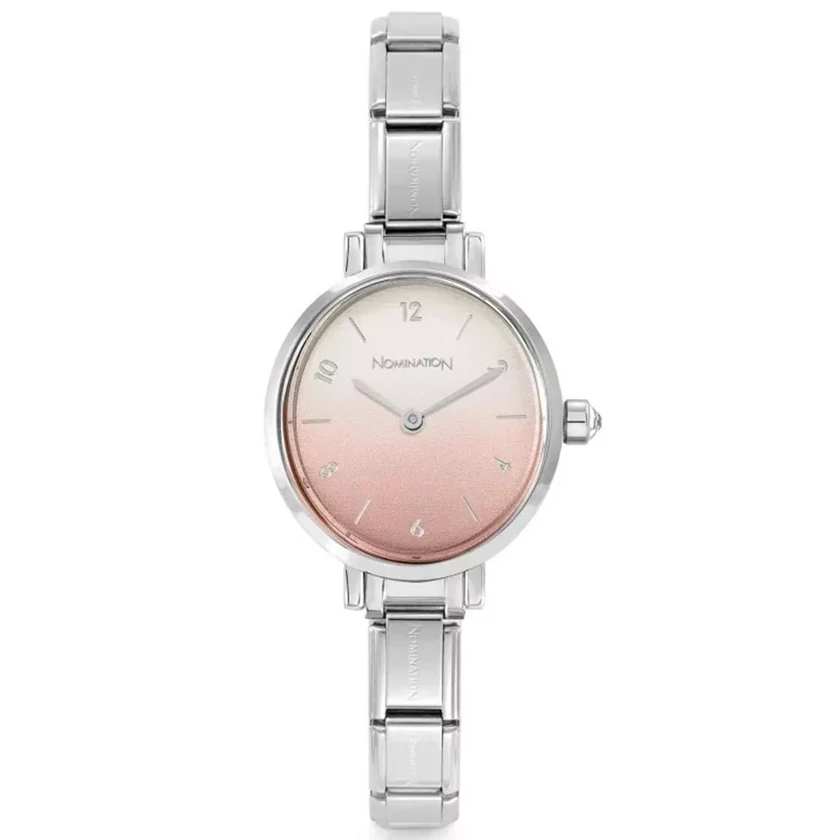 Nomination rózsaszín számlapos ovális női óra - 076038/036