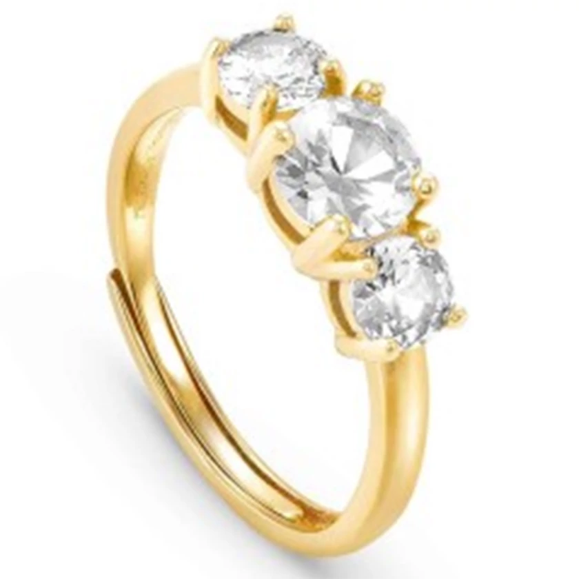 Nomination tripla köves aranyozott állítható gyűrű - 149814/012