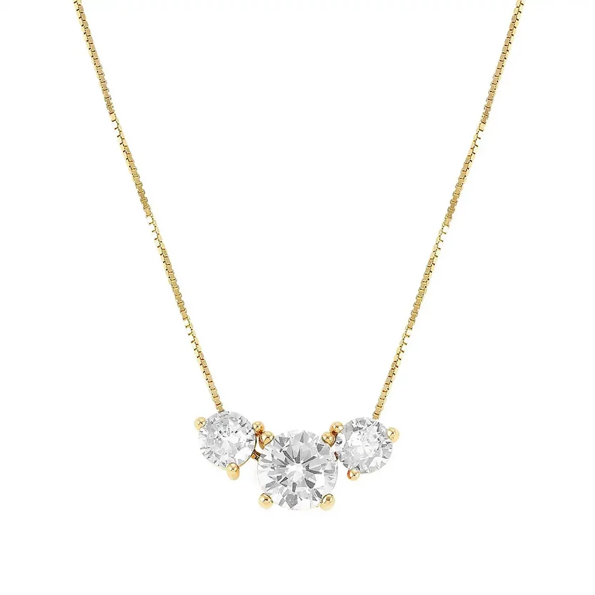 Nomination Colour Wave tripla köves aranyozott ezüst nyaklánc - 149820/012